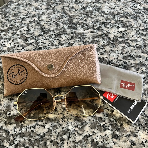 SOLD!!! Ray Ban RB1972 Sunglasses 914751 Sun Glasses Gold NEW 54mm gradient - Picture 4 of 6
